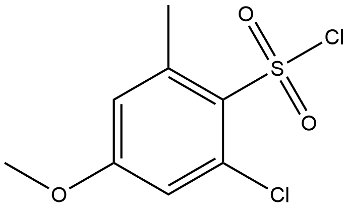 2-氯-4-甲氧基-6-甲基苯磺酰氯, 2386691-05-8, 结构式