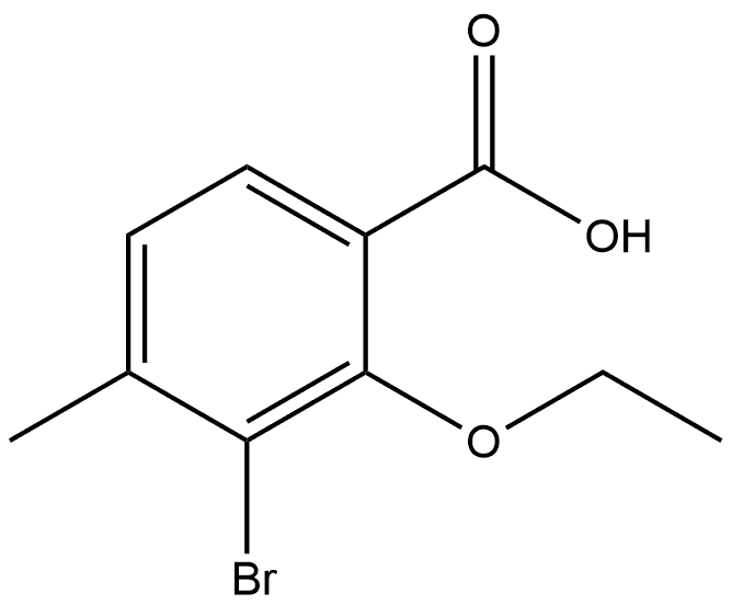 Benzoic acid, 3-bromo-2-ethoxy-4-methyl-,2386743-73-1,结构式