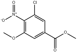 Benzoic acid, 3-chloro-5-methoxy-4-nitro-, methyl ester Structure