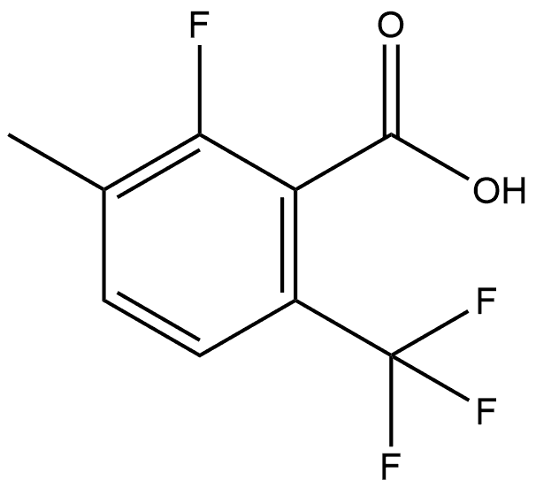 2-Fluoro-3-methyl-6-(trifluoromethyl)benzoic acid Struktur