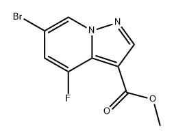 Pyrazolo[1,5-a]pyridine-3-carboxylic acid, 6-bromo-4-fluoro-, methyl ester Structure