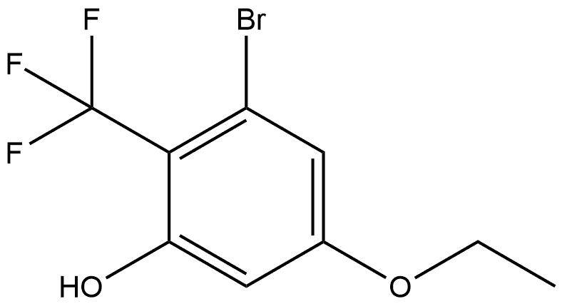 3-Bromo-5-ethoxy-2-(trifluoromethyl)phenol Structure