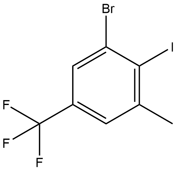 1-bromo-2-iodo-3-methyl-5-(trifluoromethyl)benzene Structure