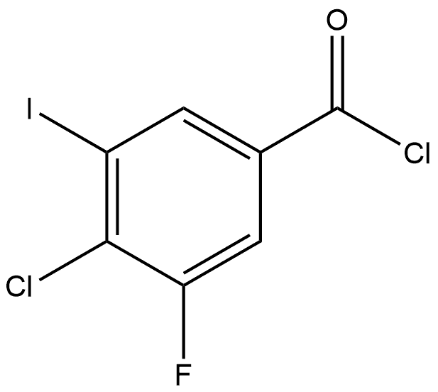 4-Chloro-3-fluoro-5-iodobenzoyl chloride,2386853-38-7,结构式
