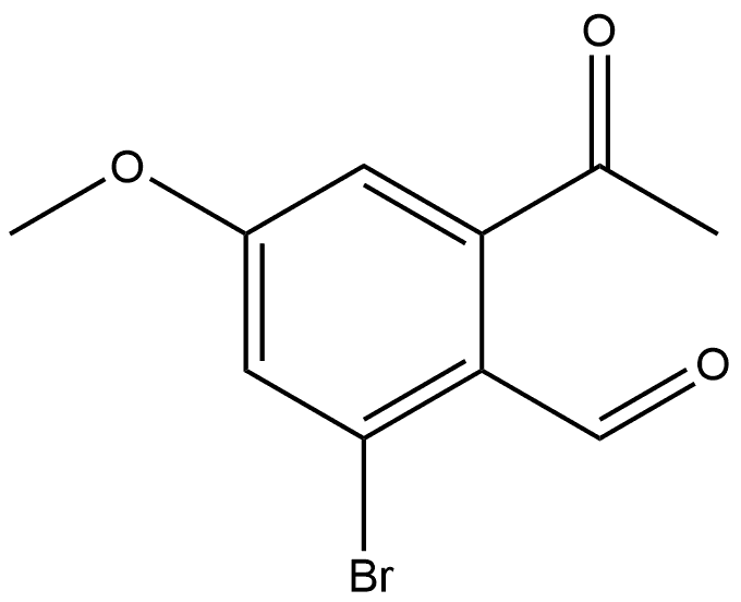 2-Acetyl-6-bromo-4-methoxybenzaldehyde Structure