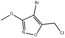 4-Bromo-5-(chloromethyl)-3-methoxyisoxazole Struktur