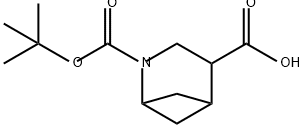 2-[(tert-butoxy)carbonyl]-2-azabicyclo[3.1.1]hepta
ne-4-carboxylic acid Struktur