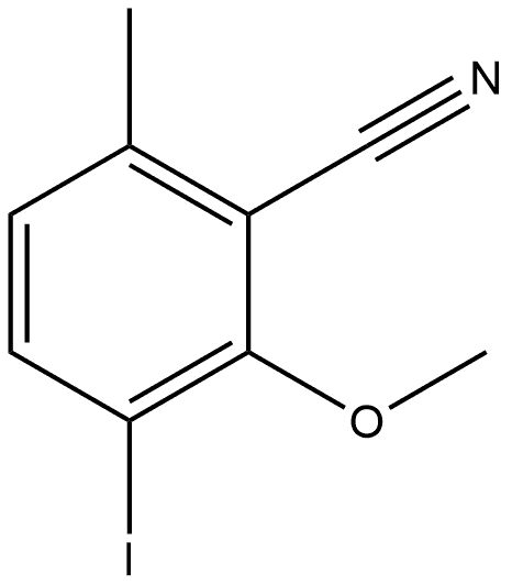 3-Iodo-2-methoxy-6-methylbenzonitrile 结构式