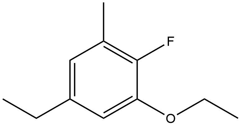 1-Ethoxy-5-ethyl-2-fluoro-3-methylbenzene 结构式