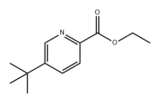 2-Pyridinecarboxylic acid, 5-(1,1-dimethylethyl)-, ethyl ester 化学構造式