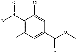 Benzoic acid, 3-chloro-5-fluoro-4-nitro-, methyl ester Struktur