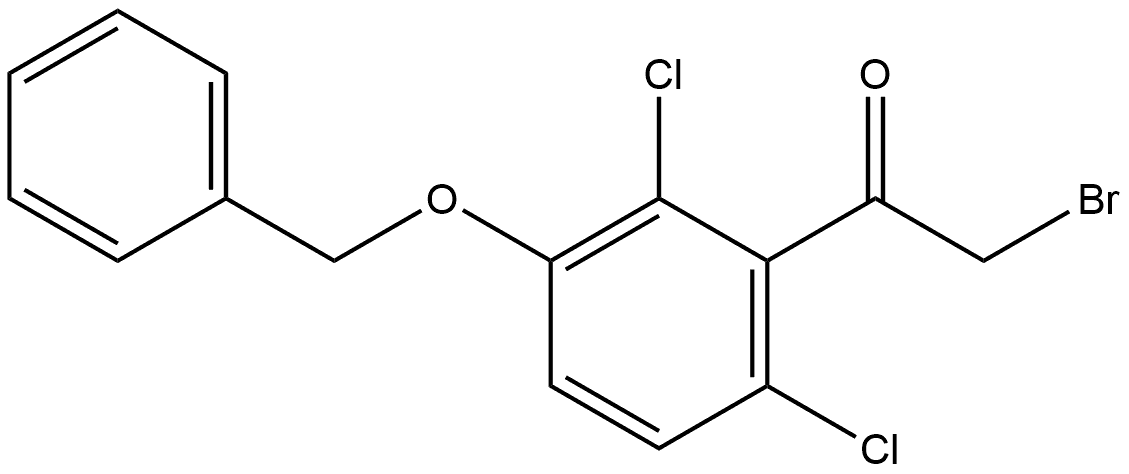 2-Bromo-1-[2,6-dichloro-3-(phenylmethoxy)phenyl]ethanone Structure