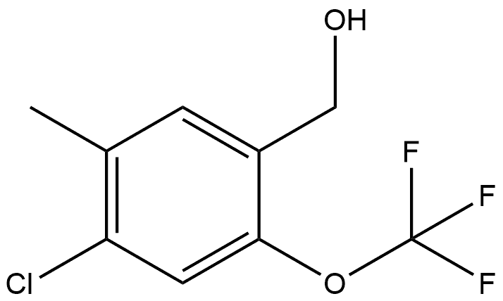 4-Chloro-5-methyl-2-(trifluoromethoxy)benzenemethanol,2387054-22-8,结构式