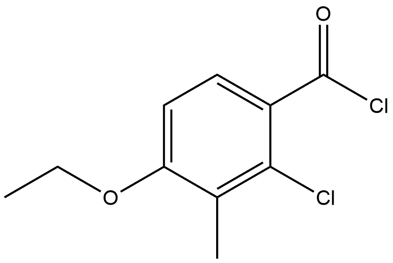 2-Chloro-4-ethoxy-3-methylbenzoyl chloride Structure