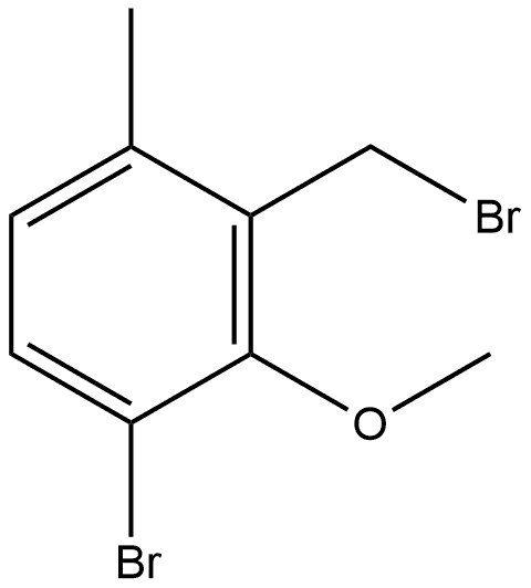 1-Bromo-3-(bromomethyl)-2-methoxy-4-methylbenzene Struktur