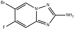 6-Bromo-7-fluoro[1,2,4]triazolo[1,5-a]pyridin-2-amine Struktur