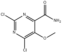 2,6-Dichloro-5-methoxypyrimidine-4-carboxamide Struktur