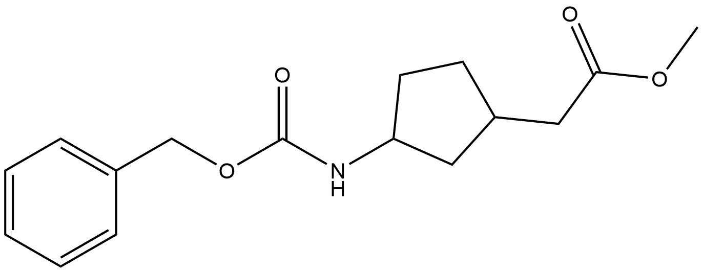 Methyl 3-[[(phenylmethoxy)carbonyl]amino]cyclopentaneacetate 结构式