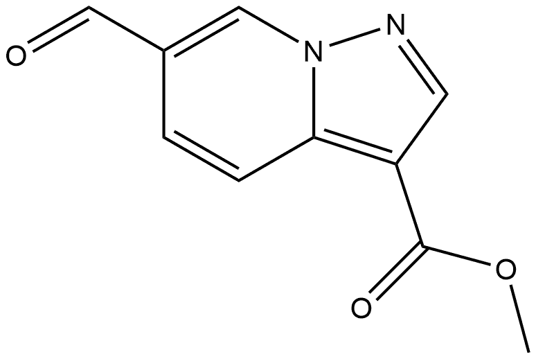 Methyl 6-formylpyrazolo[1,5-a]pyridine-3-carboxylate 化学構造式