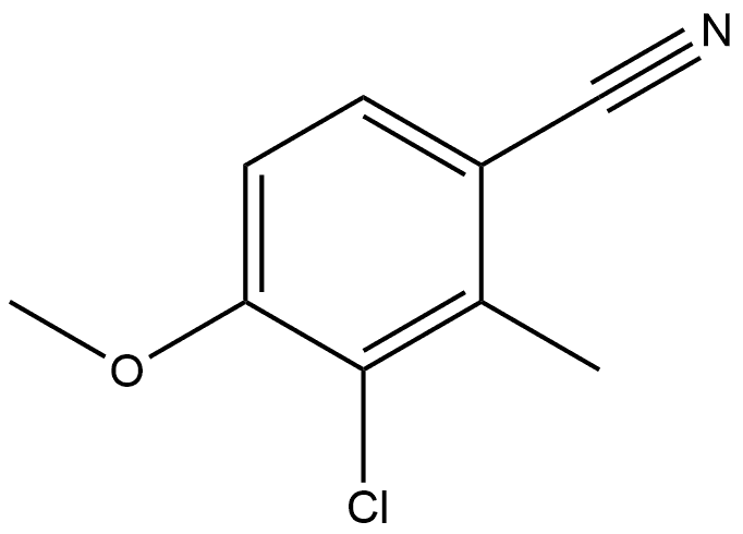 3-Chloro-4-methoxy-2-methylbenzonitrile,2387235-47-2,结构式