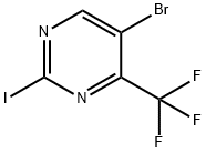 Pyrimidine, 5-bromo-2-iodo-4-(trifluoromethyl)- Struktur