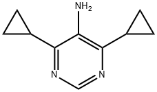 4,6-dicyclopropylpyrimidin-5-amine 化学構造式