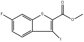 METHYL 6-FLUORO-3-IODOBENZOTHIOPHENE-2-CARBOXYLATE Structure