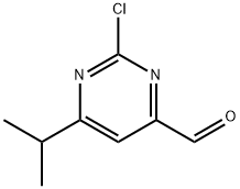 4-Pyrimidinecarboxaldehyde, 2-chloro-6-(1-methylethyl)- Struktur