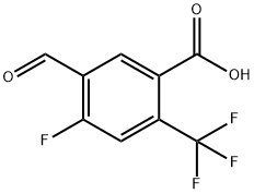 4-Fluoro-5-formyl-2-(trifluoromethyl)benzoic acid Structure
