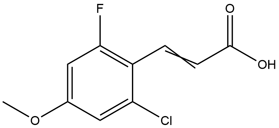 3-(2-Chloro-6-fluoro-4-methoxyphenyl)-2-propenoic acid 化学構造式