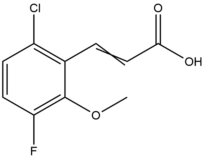 3-(6-Chloro-3-fluoro-2-methoxyphenyl)-2-propenoic acid Structure