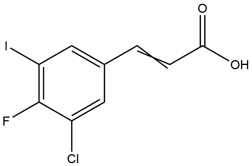 3-(3-Chloro-4-fluoro-5-iodophenyl)-2-propenoic acid,2387406-91-7,结构式