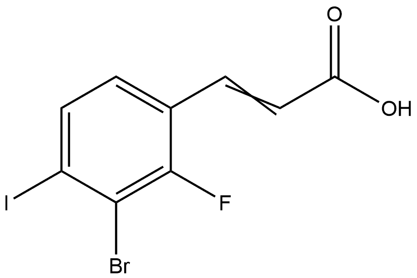 3-(3-Bromo-2-fluoro-4-iodophenyl)-2-propenoic acid Structure