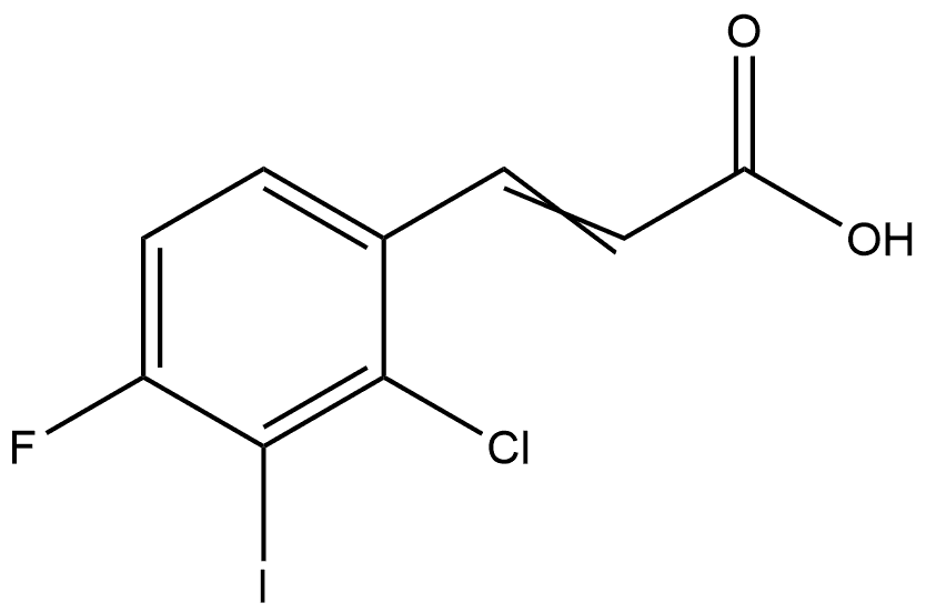 3-(2-Chloro-4-fluoro-3-iodophenyl)-2-propenoic acid Struktur