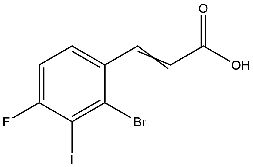 3-(2-Bromo-4-fluoro-3-iodophenyl)-2-propenoic acid Structure