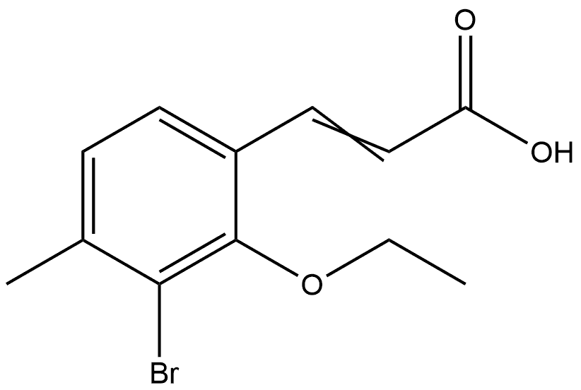 3-(3-Bromo-2-ethoxy-4-methylphenyl)-2-propenoic acid Structure