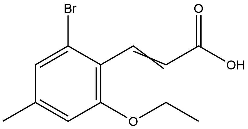 3-(2-Bromo-6-ethoxy-4-methylphenyl)-2-propenoic acid,2387457-42-1,结构式