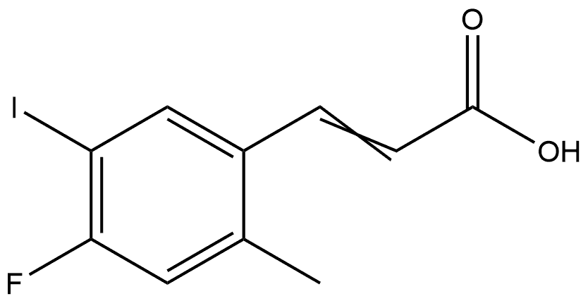 3-(4-Fluoro-5-iodo-2-methylphenyl)-2-propenoic acid Structure