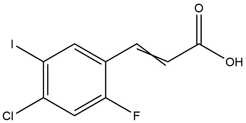 3-(4-Chloro-2-fluoro-5-iodophenyl)-2-propenoic acid Structure