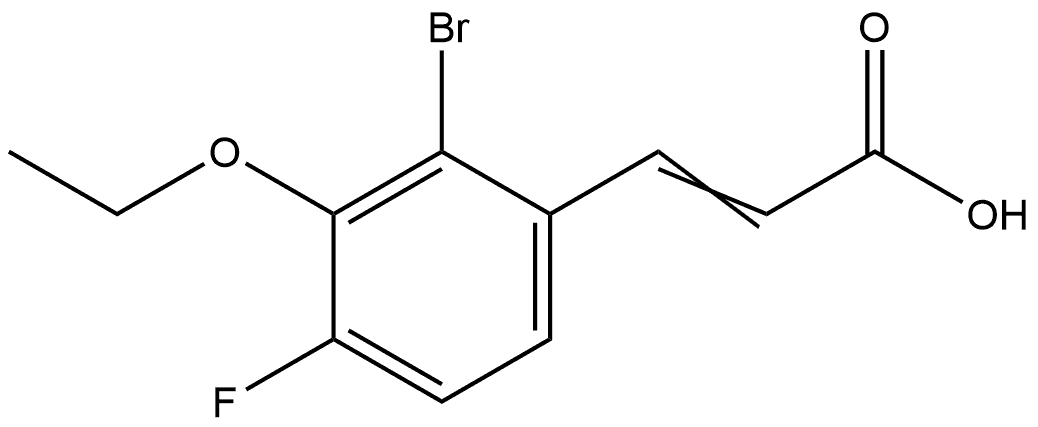 3-(2-Bromo-3-ethoxy-4-fluorophenyl)-2-propenoic acid,2387487-66-1,结构式