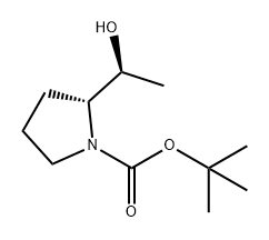 1-Pyrrolidinecarboxylic acid, 2-[(1S)-1-hydroxyethyl]-, 1,1-dimethylethyl ester, (2R)- Structure