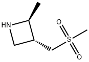 Azetidine, 2-methyl-3-[(methylsulfonyl)methyl]-, (2S,3R)- 化学構造式