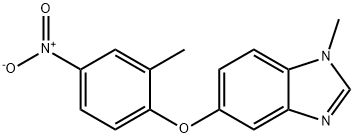 1H-Benzimidazole, 1-methyl-5-(2-methyl-4-nitrophenoxy)- Structure