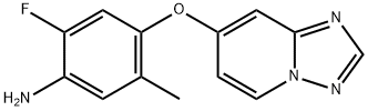 Benzenamine, 2-fluoro-5-methyl-4-([1,2,4]triazolo[1,5-a]pyridin-7-yloxy)- Struktur