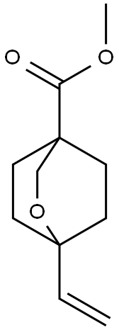 methyl 1-vinyl-2-oxabicyclo[2.2.2]octane-4-carboxylate 化学構造式