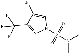 1H-Pyrazole-1-sulfonamide, 4-bromo-N,N-dimethyl-3-(trifluoromethyl)- Struktur