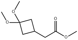 2-(3,3-二甲氧基环丁基)乙酸甲酯, 2387598-88-9, 结构式