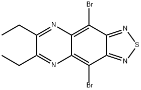 4,9-二溴-6,7-二乙基[1,2,5]-噻二唑[3,4-G]喹啉,2387600-97-5,结构式