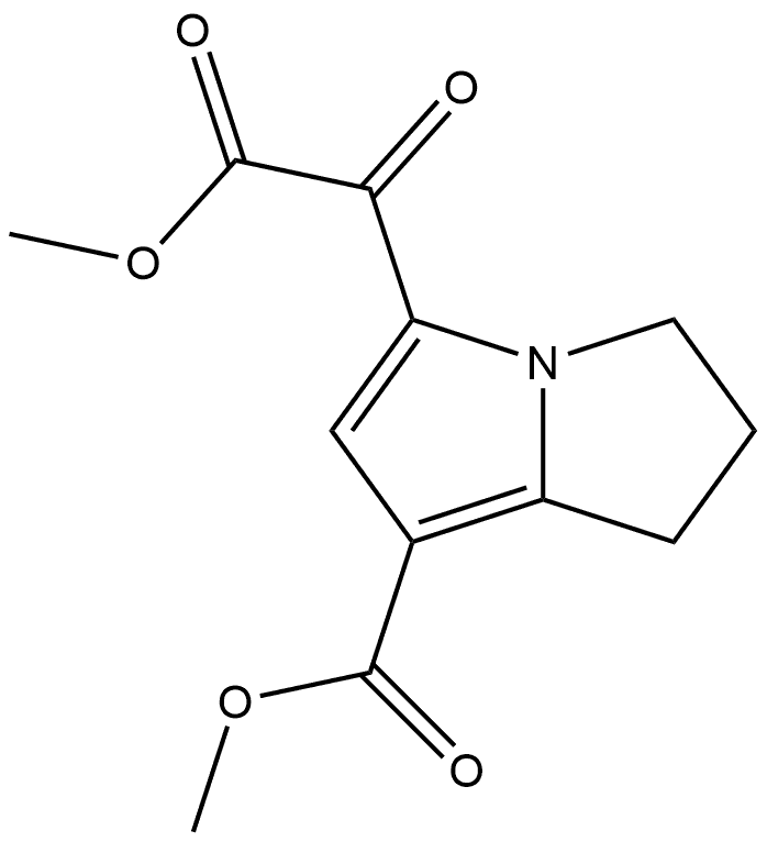 Methyl 5-(2-methoxy-2-oxoacetyl)-2,3-dihydro-1H-pyrrolizine-7-carboxylate 化学構造式