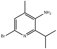 6-溴-2-异丙基-4-甲基吡啶-3-胺 结构式